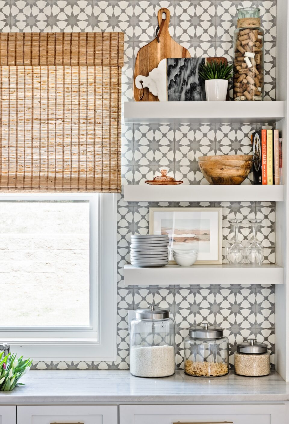 Kitchen Interior Design Floating Shelves